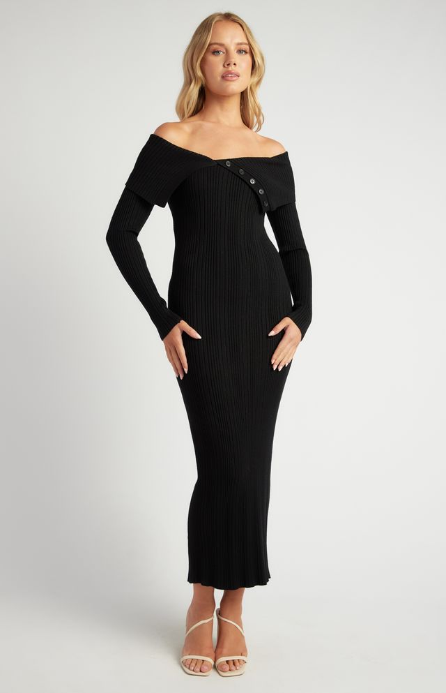 Nina Midi Dress Black