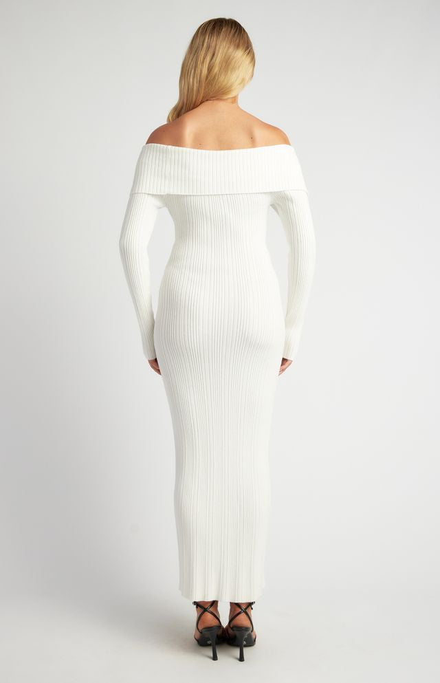 Nina Midi Dress White