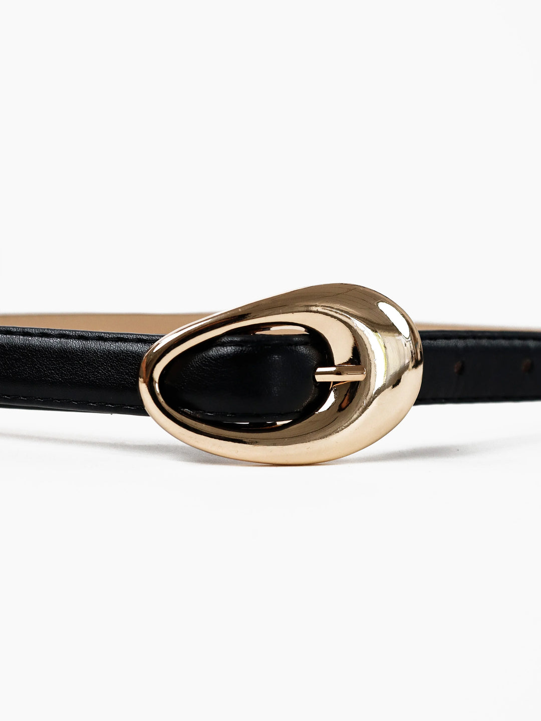 Celina Organic Buckle Belt in Black