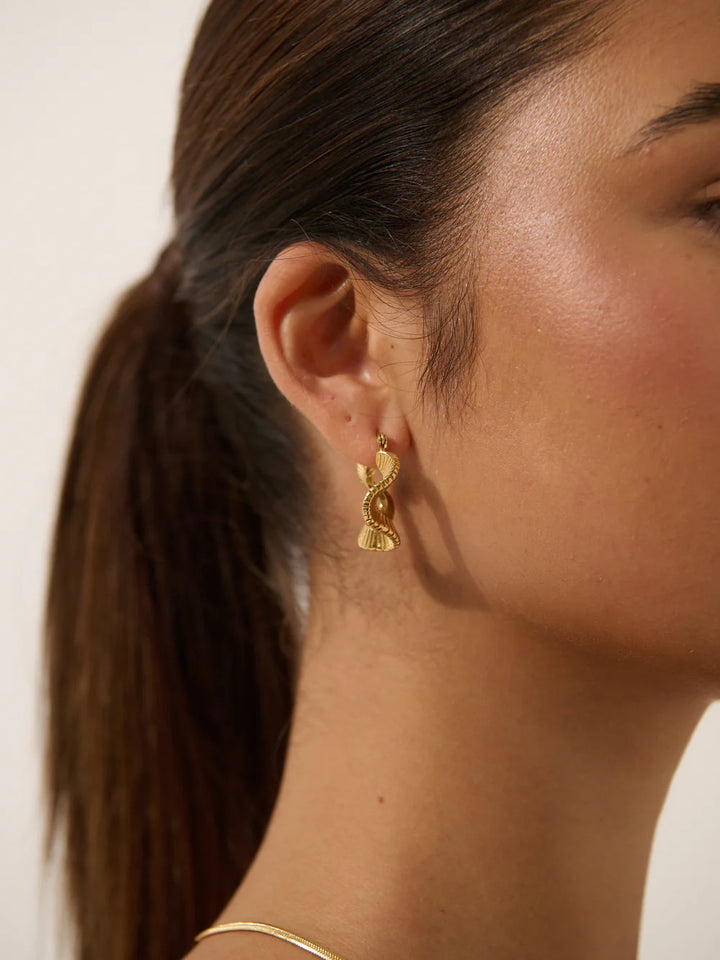 Tiffany Wave Coil 18K Gold Plated Earrings