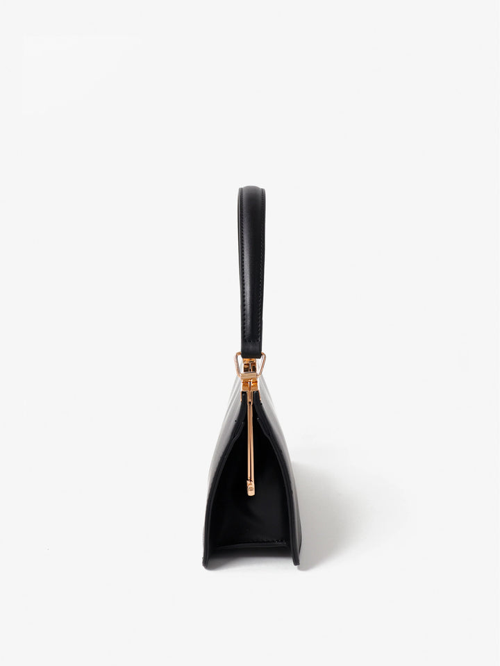 Solene Black Top Handle Handbag