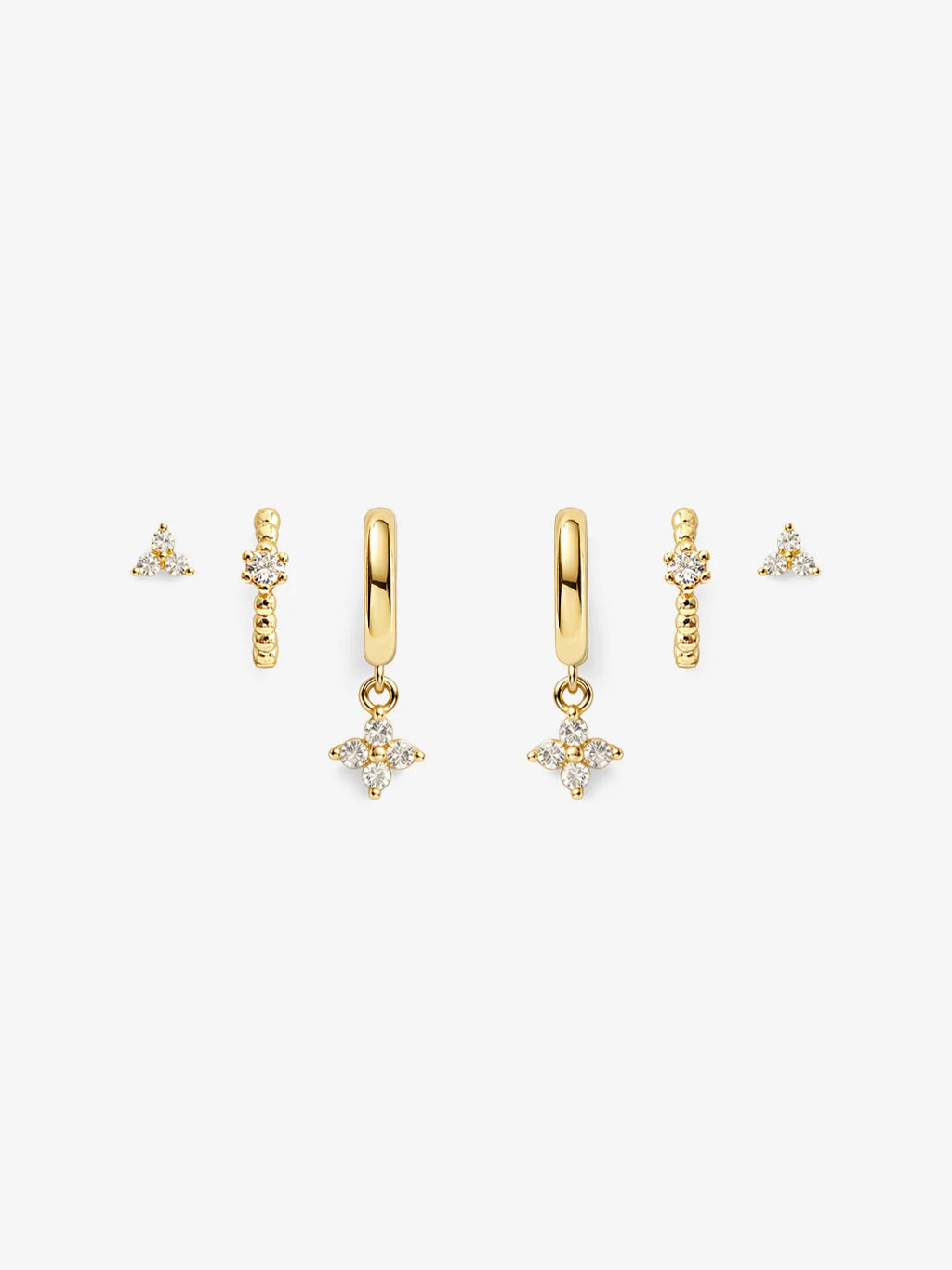 Celina Gold Plated Stacker Earring Set