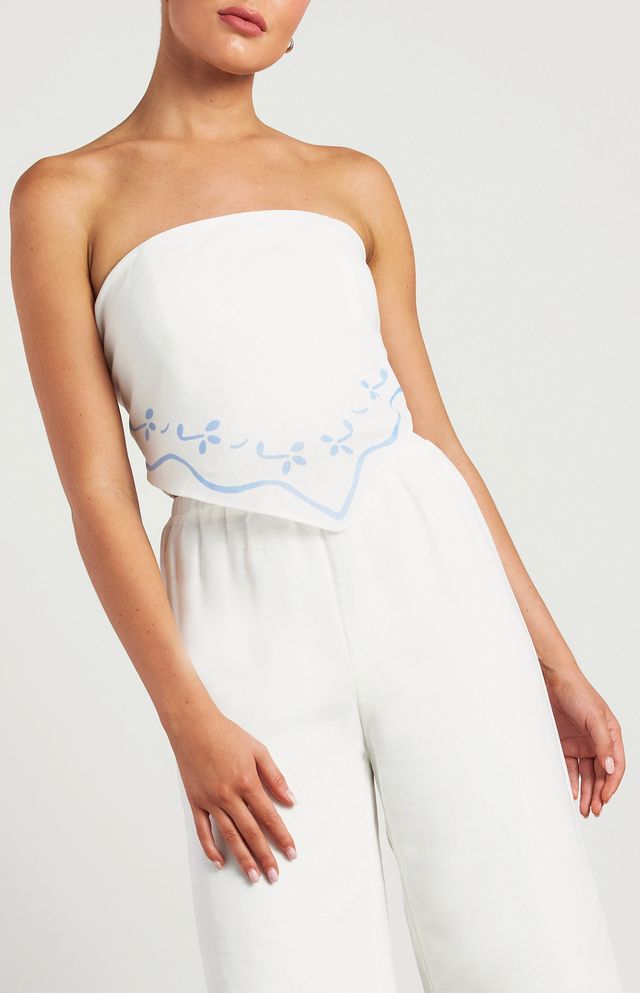 Indy Top and Pants Set White