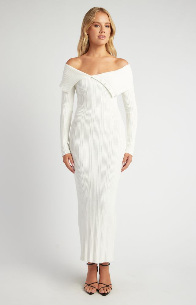 Nina Midi Dress White