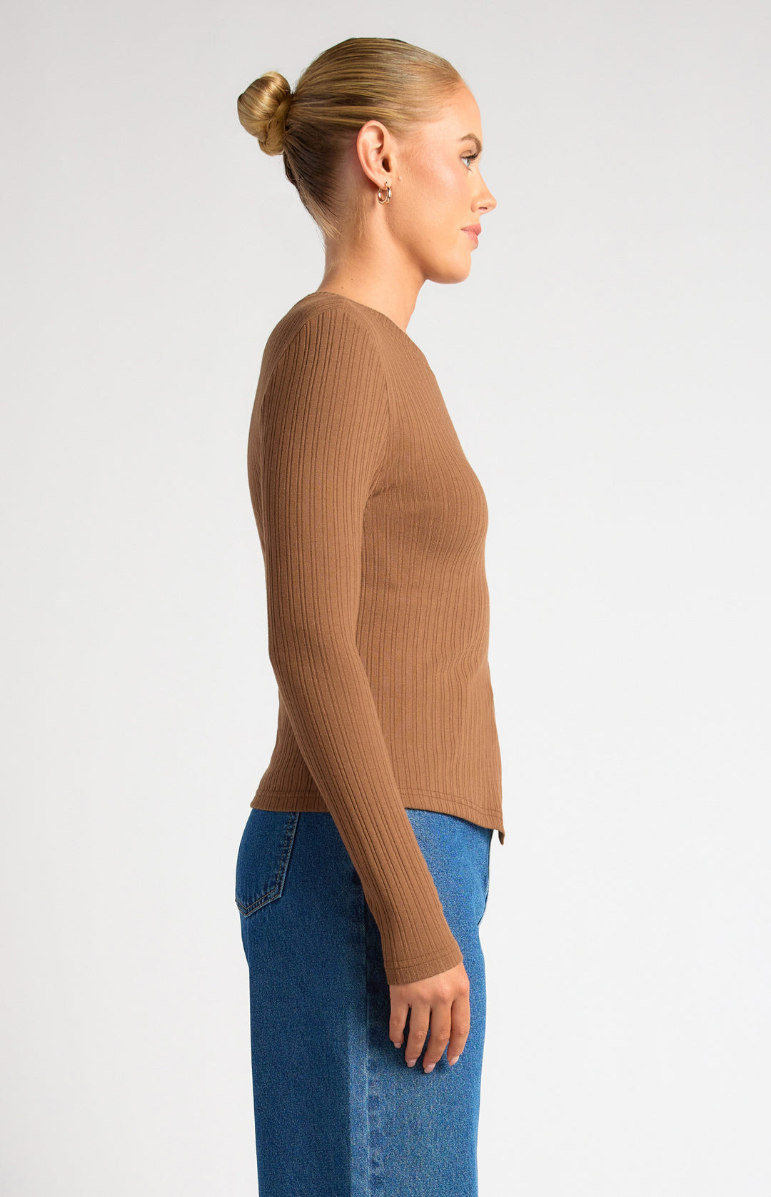 Melina Long Sleeve Top - Mocha