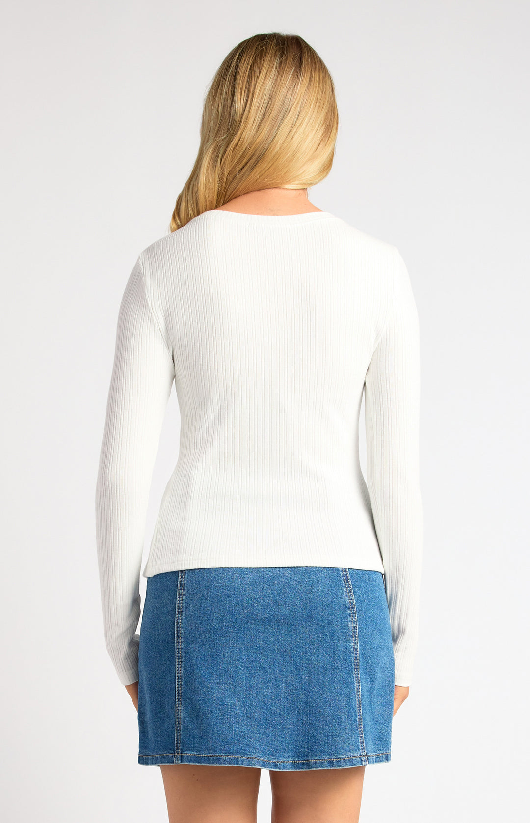 Melina Long Sleeve Top - White